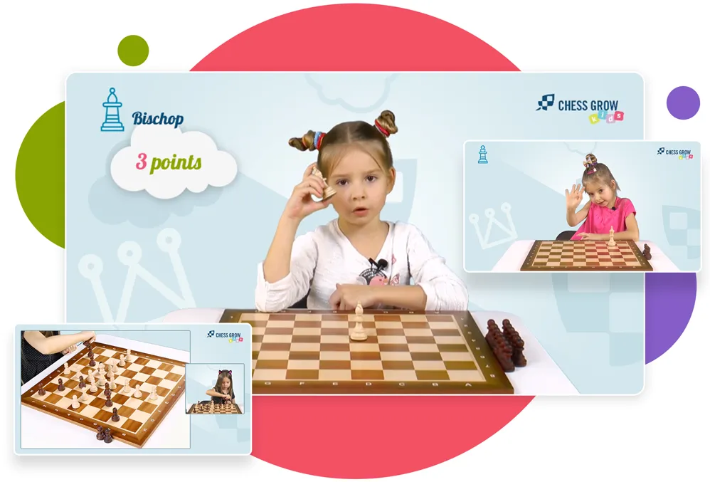 Video chess learning materials for kids